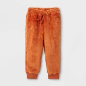 Toddler Boys' Sherpa Jogger Pull-On Pants - Cat & Jack Orange 5T
